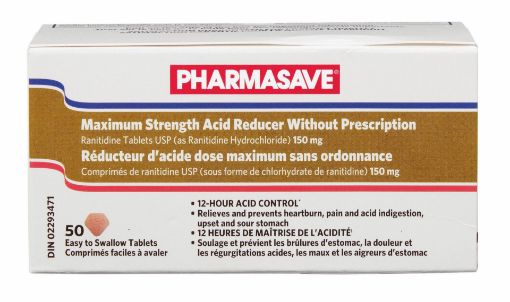 Picture of PHARMASAVE ACID REDUCER RANITIDINE - MAX STRENGTH - 150MG 50S